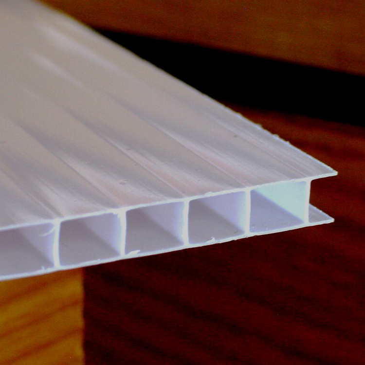 hojas de PC de pared doble hueco / 4 mm suministros de fabricante de hoja de policarbonato de pared doble