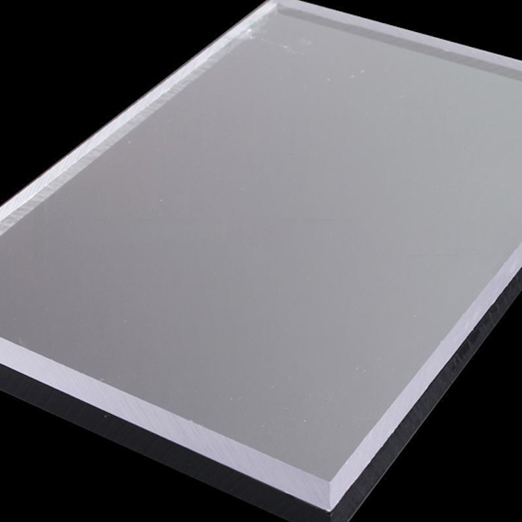 Hoja de plástico acrílico sólido de color plexiglás fundido de cristal transparente de superficie esmerilada HUASHUAITE para material de construcción